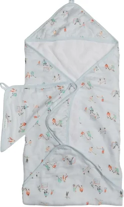 Loulou Lollipop Hooded Towel Set - Ice hockey