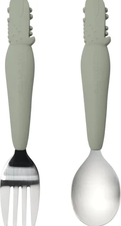 Loulou Lollipop Kids Spoon and Fork Set - Born To Be Wild - Alligator