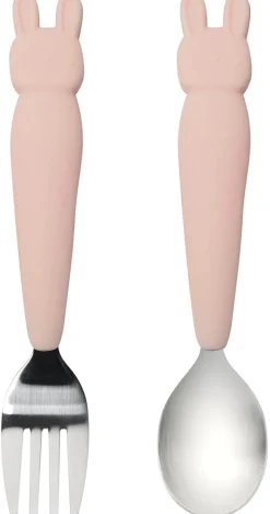 Loulou Lollipop Kids Spoon and Fork Set - Born To Be Wild - Bunny