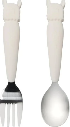 Loulou Lollipop Kids Spoon and Fork Set - Born To Be Wild - Llama