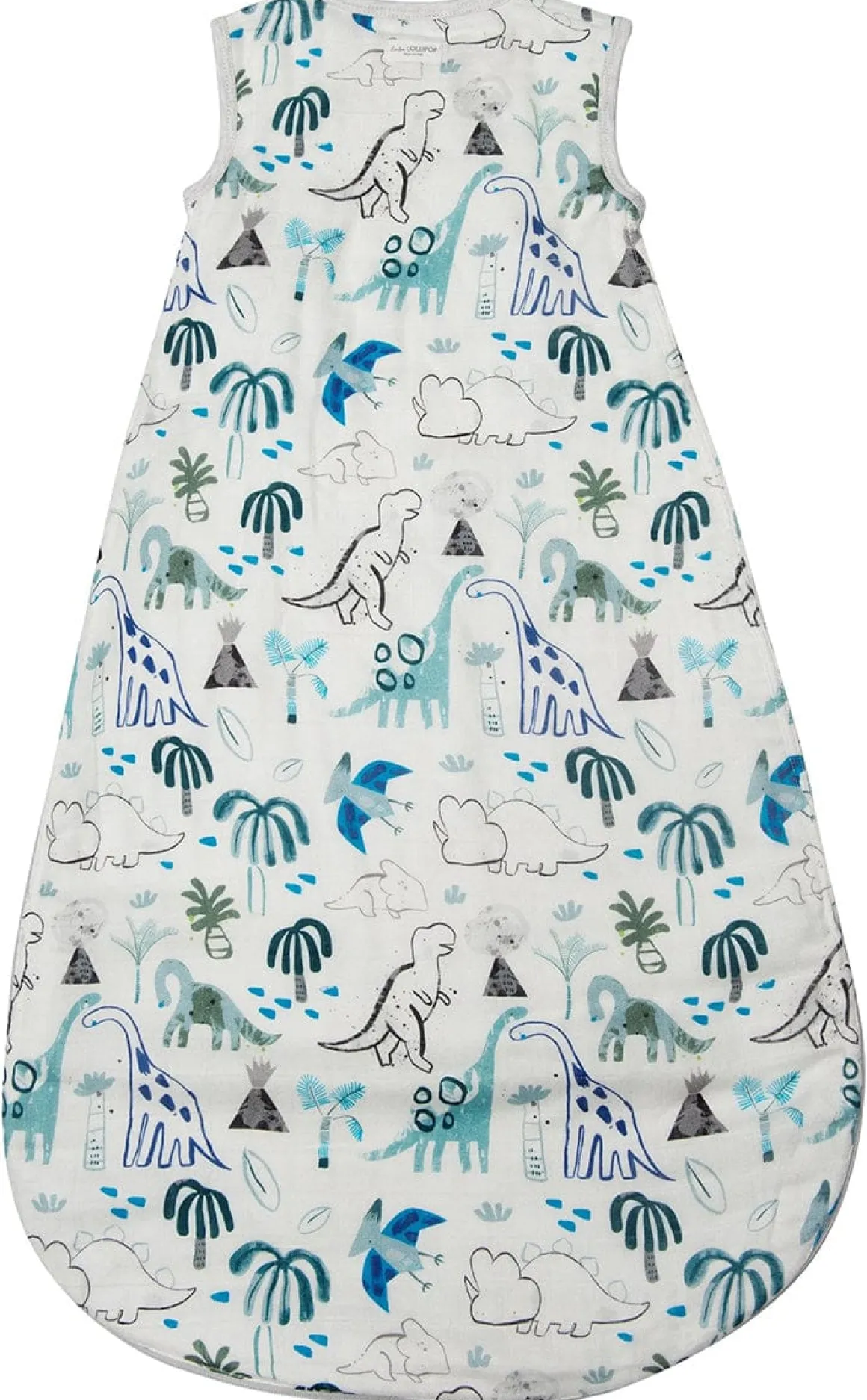 Loulou Lollipop Lightweight Muslin Sleep Bag - Dinosaurs (0-6 M)