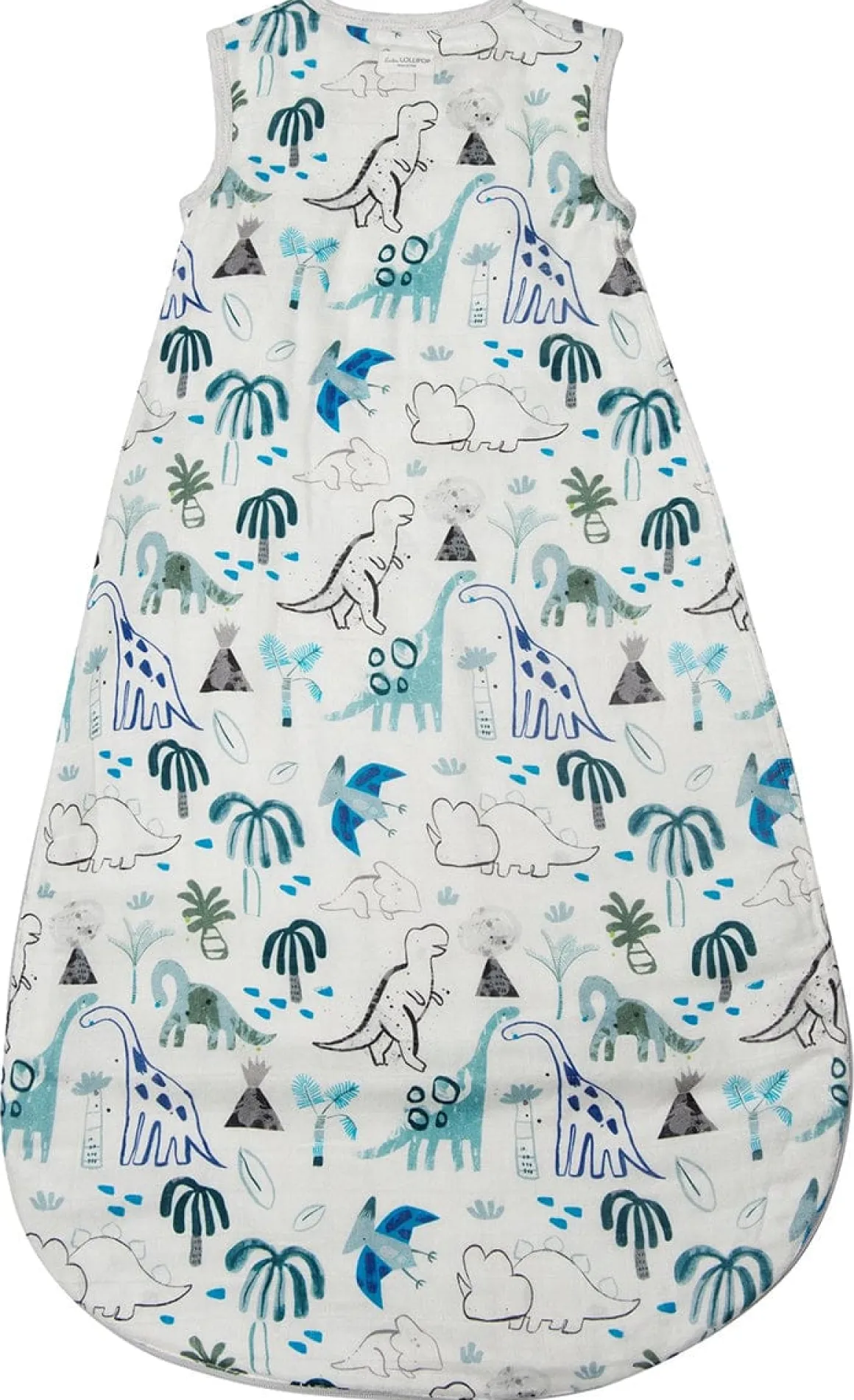 Loulou Lollipop Lightweight Muslin Sleep Bag - Dinosaurs (6-18 M)