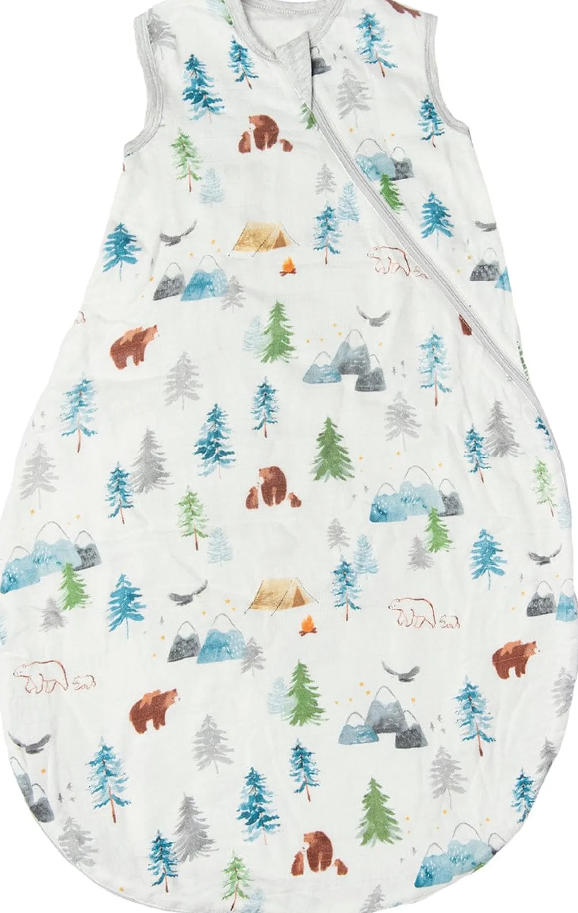 Loulou Lollipop Lightweight Muslin Sleep Bag, 0-6 m - Adventure Begins