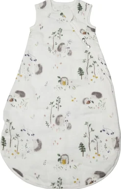 Loulou Lollipop Lightweight Muslin Sleep Bag, 6-18 m - Hedgehogs