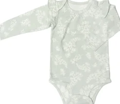 Loulou Lollipop Long Sleeve Bodysuit in TENCEL - Fern (6-12 M)
