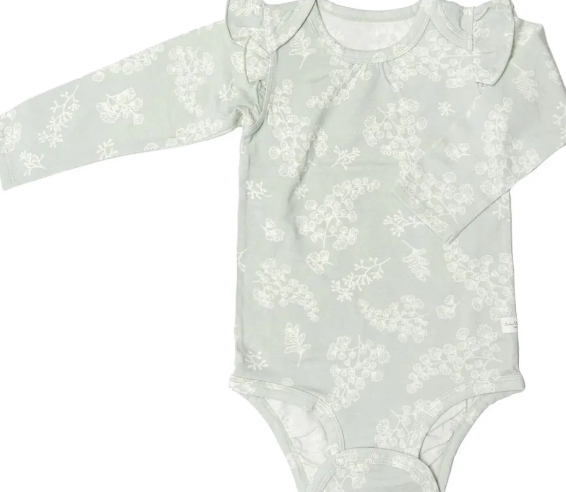 Loulou Lollipop Long Sleeve Bodysuit in TENCEL - Fern (6-12 M)