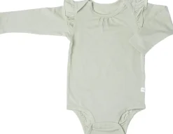 Loulou Lollipop Long Sleeve Bodysuit in TENCEL - Sage (0-3 M)
