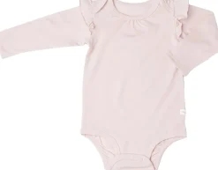 Loulou Lollipop Long Sleeve Bodysuit in TENCEL - Sepia Rose (6-12 M)