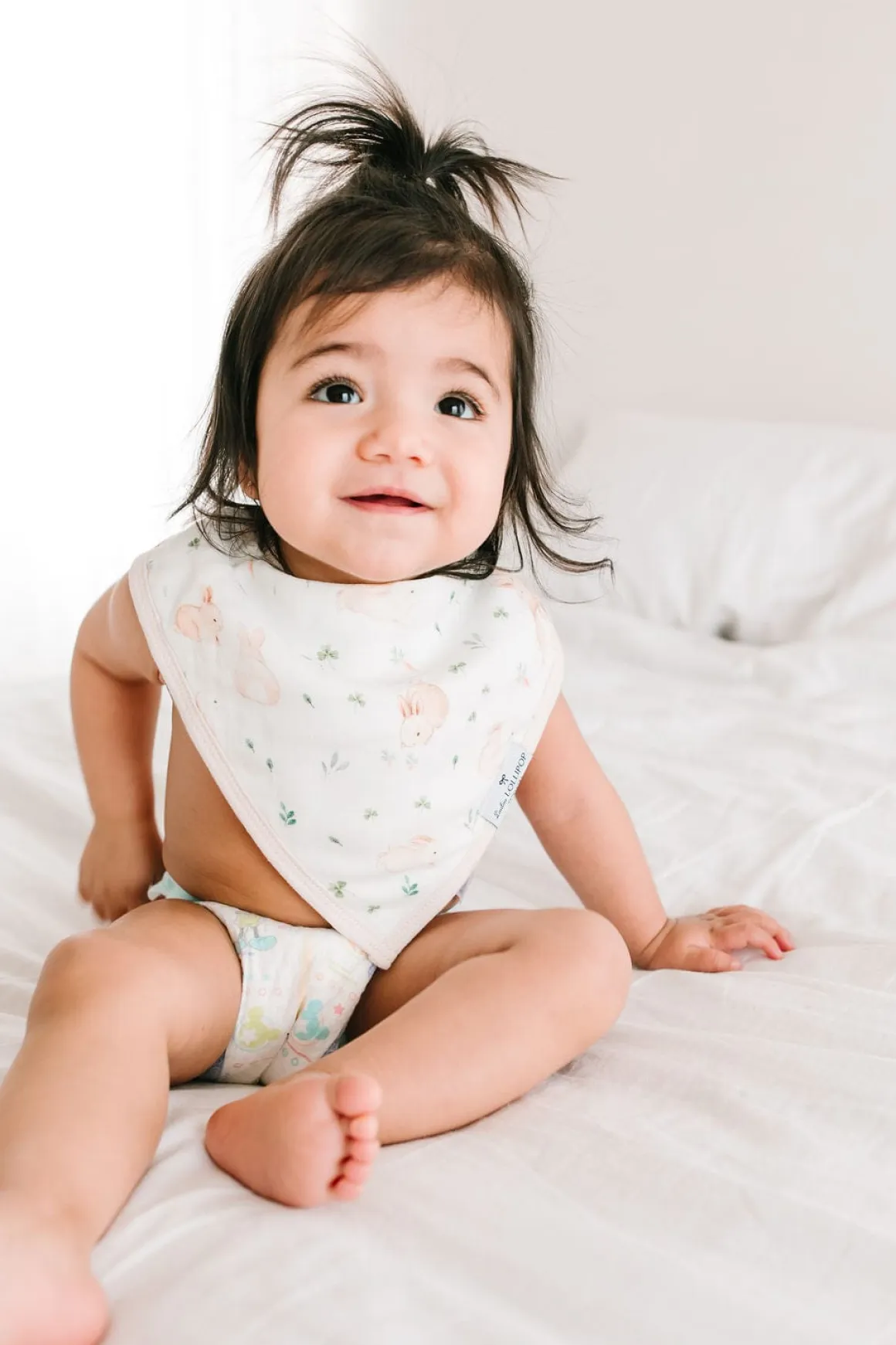 Loulou Lollipop Luxe Muslin Bandana Bib Set - Bunny Meadow