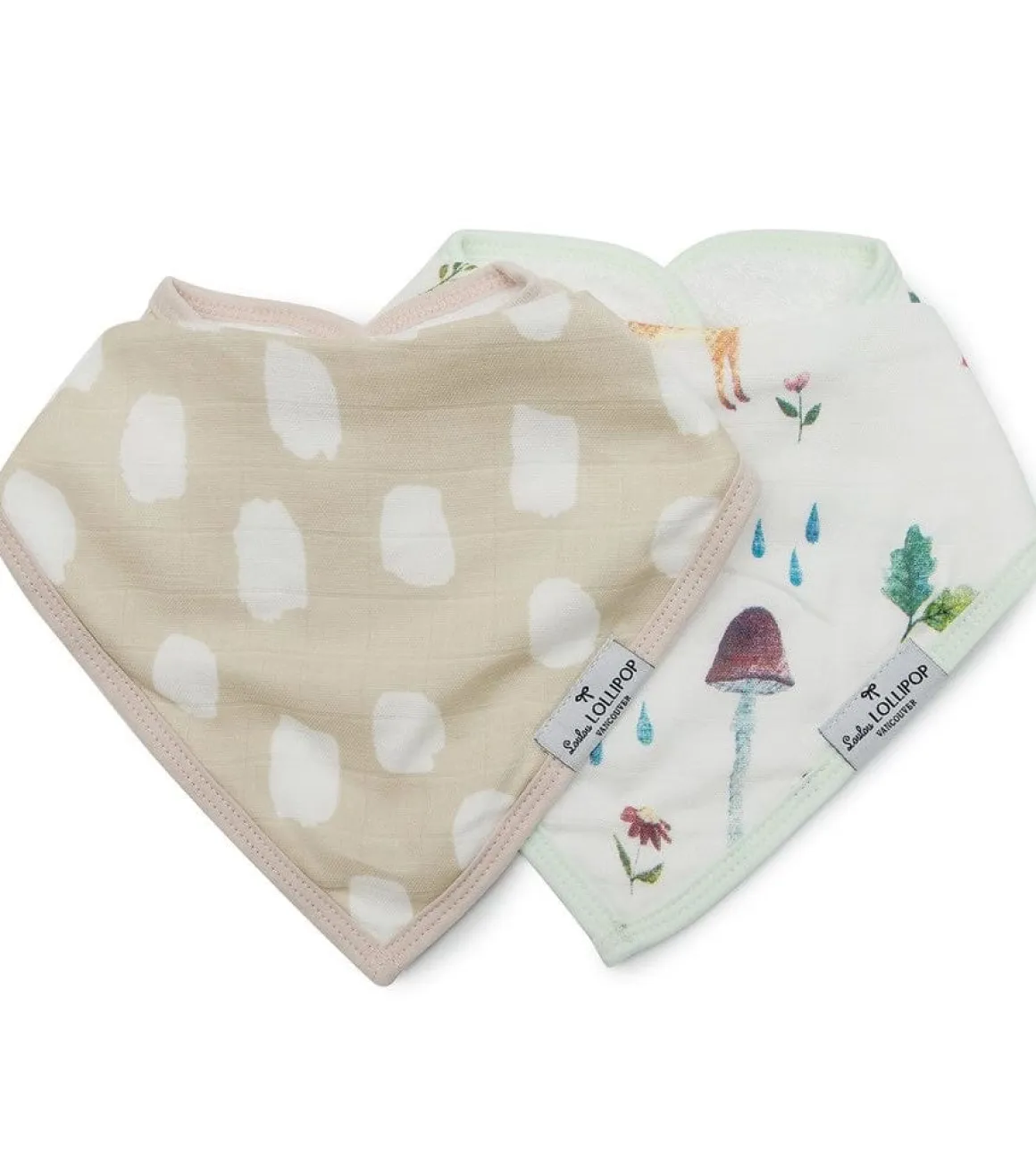 Loulou Lollipop Luxe Muslin Bandana Bib Set - Woodland Gnome