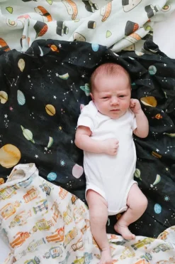 Loulou Lollipop Luxe Muslin Swaddle - Planets