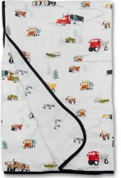 Loulou Lollipop Muslin Quilt - Happy Trucks