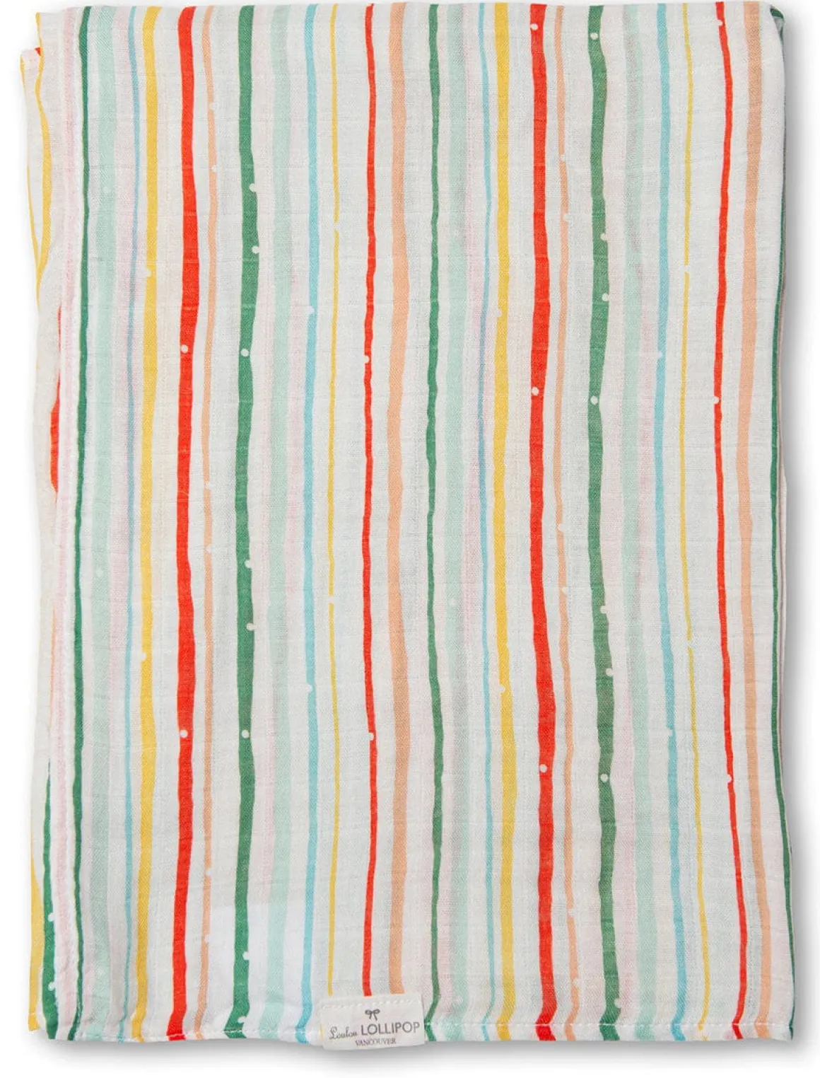 Loulou Lollipop Muslin Swaddle - Holiday Stripes