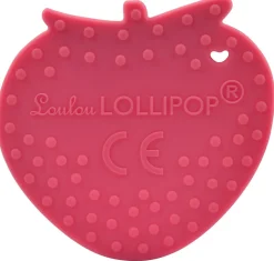 Loulou Lollipop Silicone Teether - Strawberry
