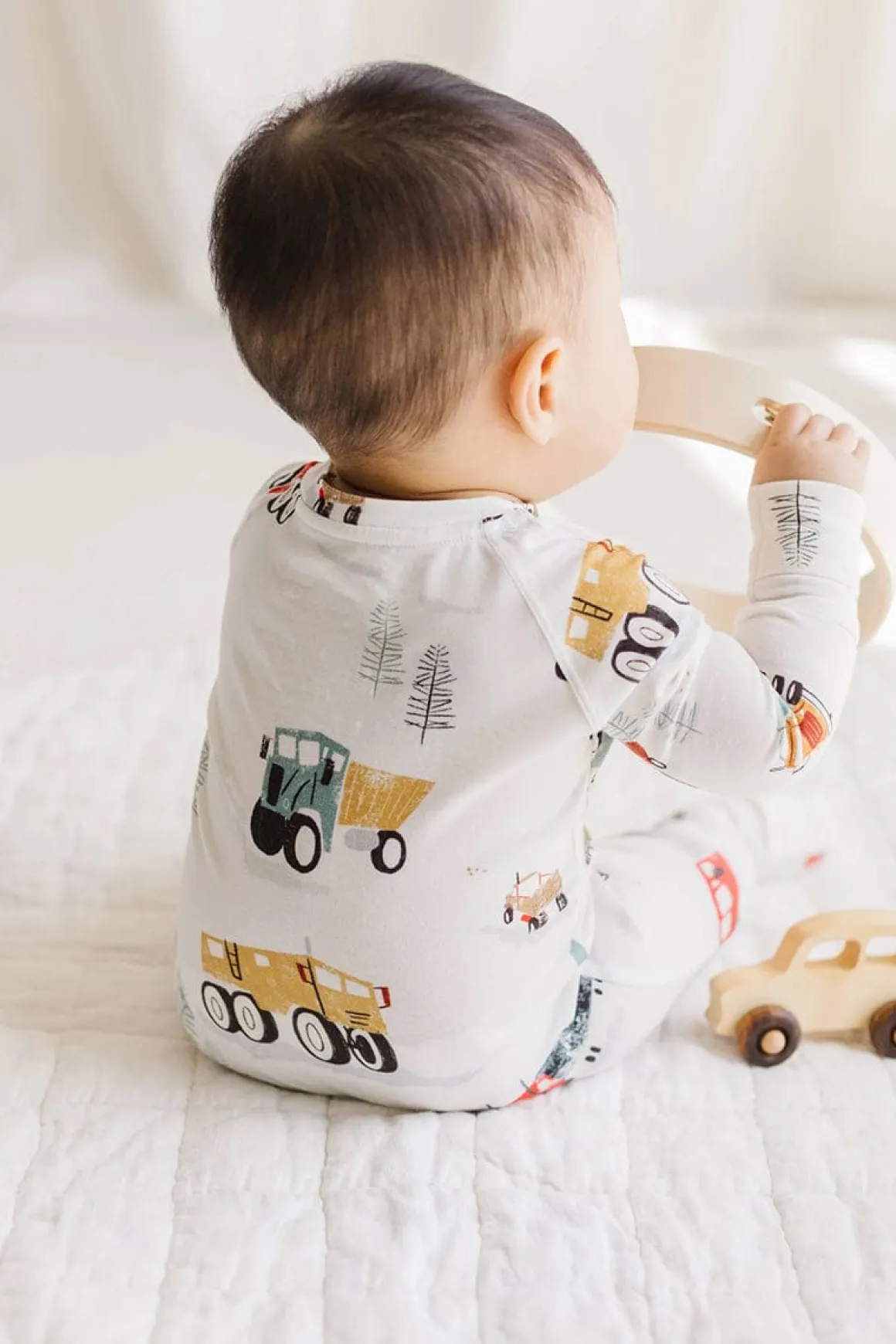 Loulou Lollipop Sleeper - Happy Trucks (0-3 M)