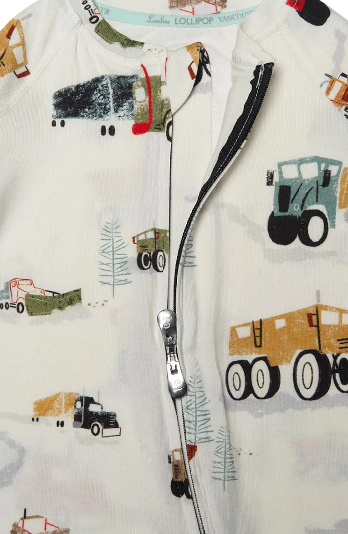 Loulou Lollipop Sleeper - Happy Trucks (0-3 M)