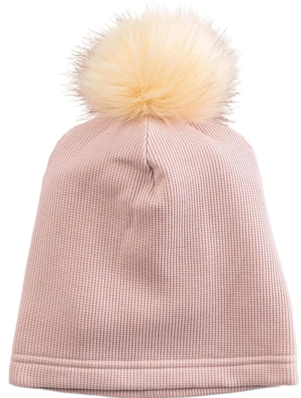 Loulou Lollipop Waffle Pom Pom Hat, 6-12 Months - Blush Pink