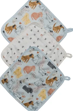 Loulou Lollipop Washcloth 3-Piece Set - Honey Puppies