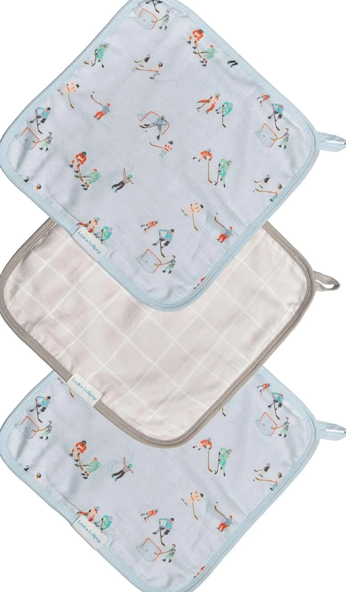 Loulou Lollipop Washcloth 3-Piece Set - Ice hockey