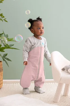 Love To Dream Long Sleeve Sleep Suit Organic Cotton Mild, 12-24 M - Dusty Pink