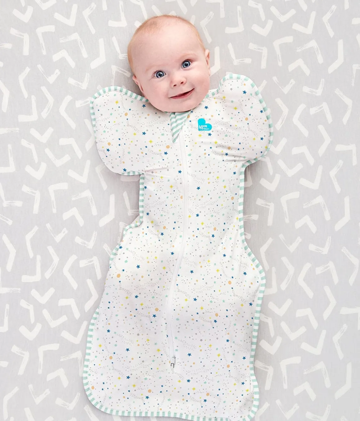 Love To Dream Swaddle UP Organic Lite, Newborn - Cream Constellation