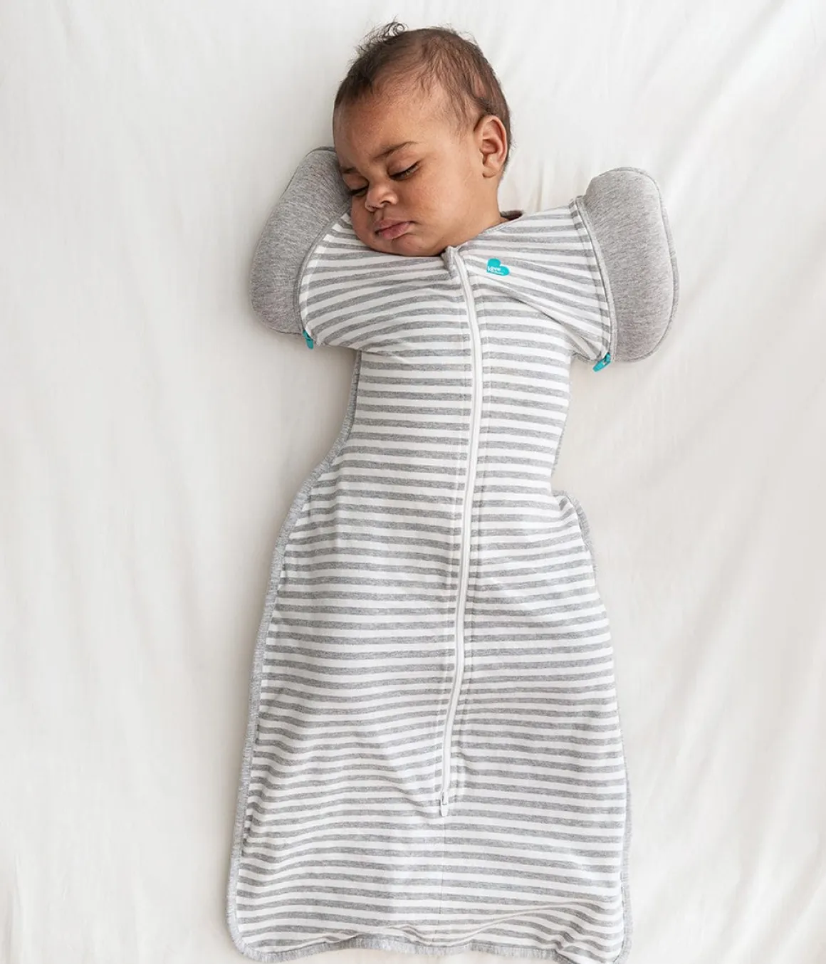 Love To Dream Swaddle UP Transition Bag Original 1.0 TOG, Medium - Grey Stripe