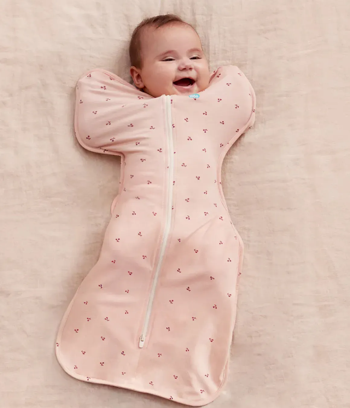 Love To Dream Swaddle UP Vicscose from Bamboo 1.0 TOG, Newborn - Blush Cherries