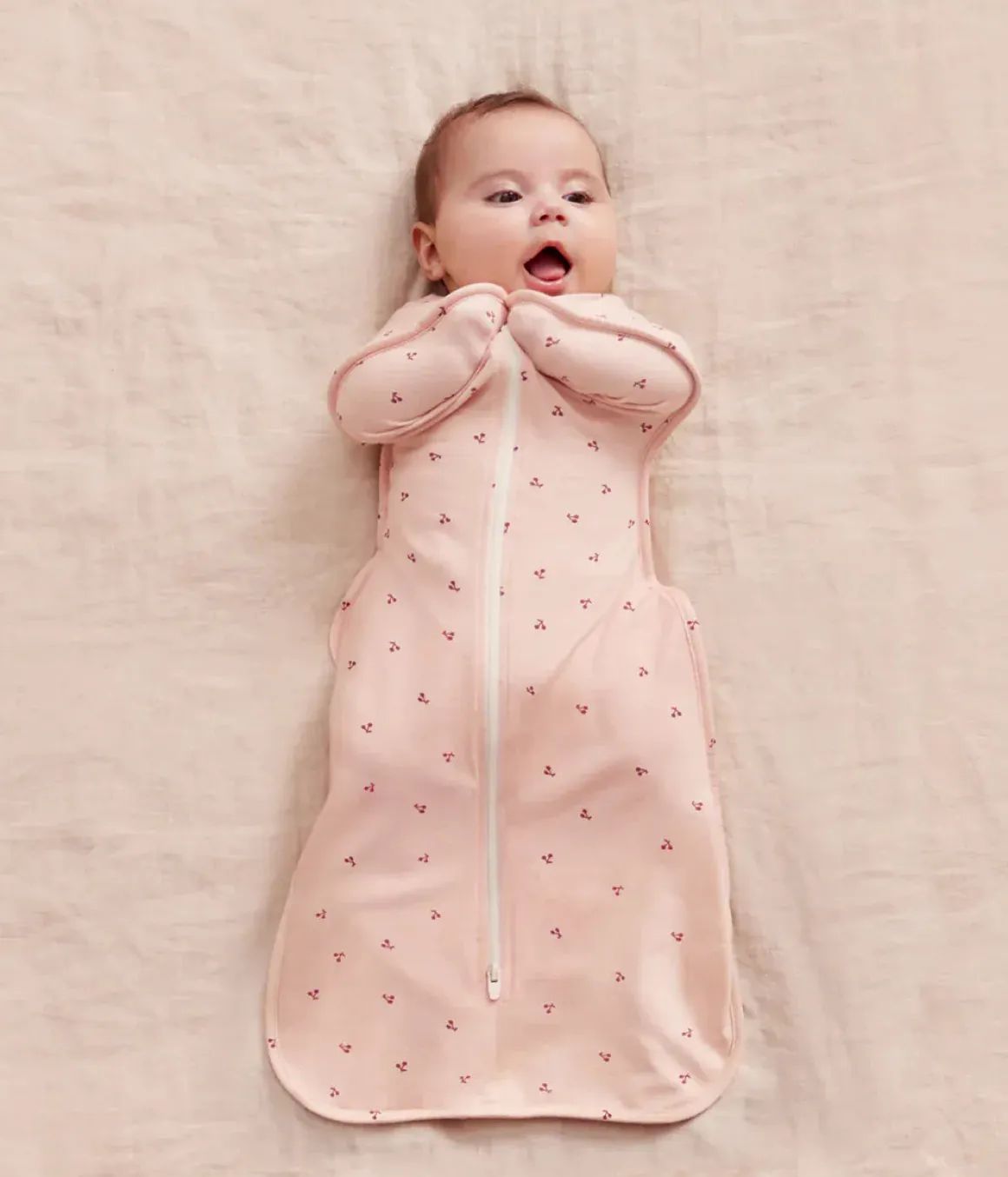 Love To Dream Swaddle UP Vicscose from Bamboo 1.0 TOG, Newborn - Blush Cherries