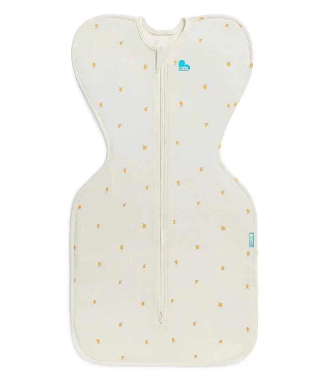 Love To Dream Swaddle UP Vicscose from Bamboo 1.0 TOG, Small - Cream Lemons
