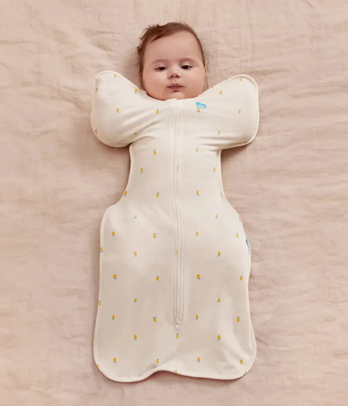 Love To Dream Swaddle UP Vicscose from Bamboo 1.0 TOG, Small - Cream Lemons