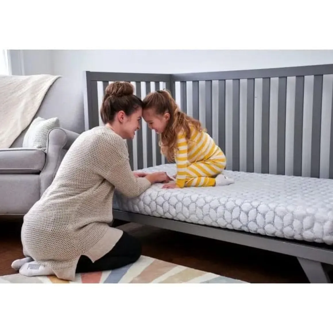 Lullaby Earth Gentle Start Breathable Crib Mattress - Blue Leaf
