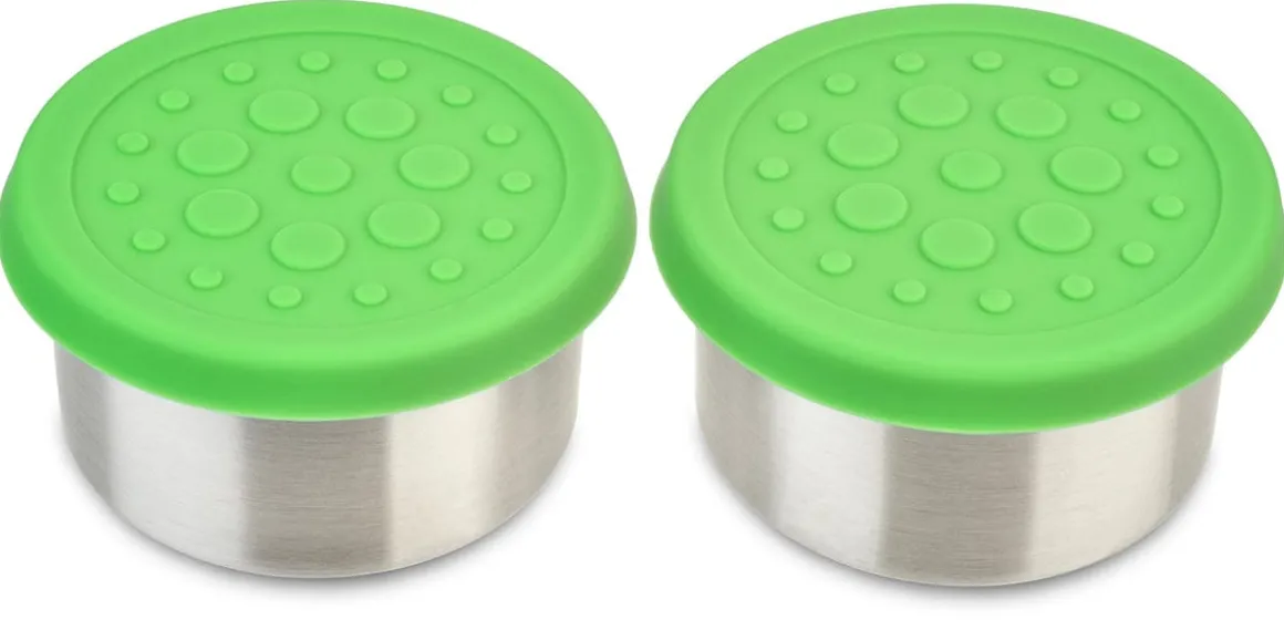 LunchBots Dips Container, 4.5 oz - Set of 2 - Green