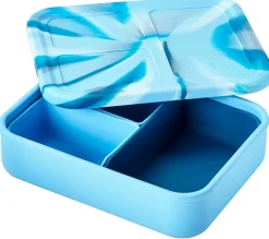LunchBots Large Build-A-Bento Lunch Box, 4 cups - Blue Whale