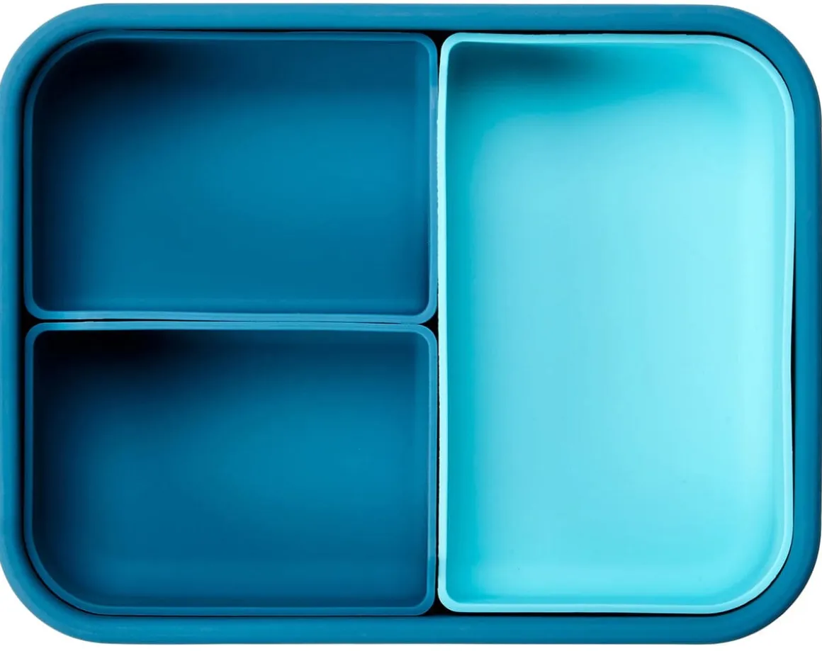 LunchBots Large Build-A-Bento Lunch Box, 4 cups - Blue Whale