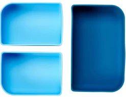 LunchBots Large Build-A-Bento Lunch Box, 4 cups - Blue Whale