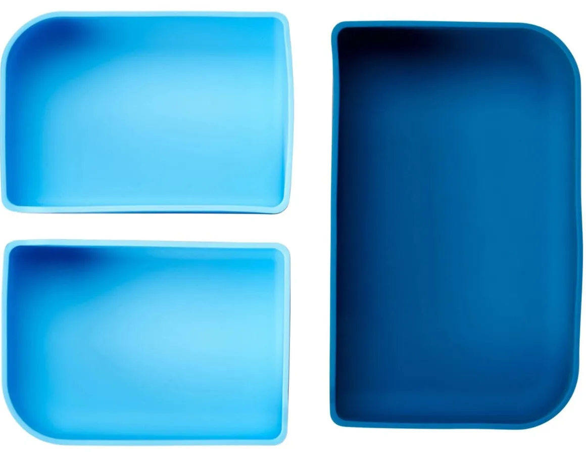 LunchBots Large Build-A-Bento Lunch Box, 4 cups - Blue Whale