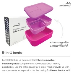 LunchBots Medium Build-A-Bento Lunch Box, 3.6 cups - Ocean