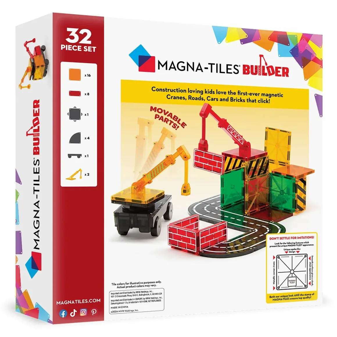 Magna-Tiles Builder 32 Piece Set