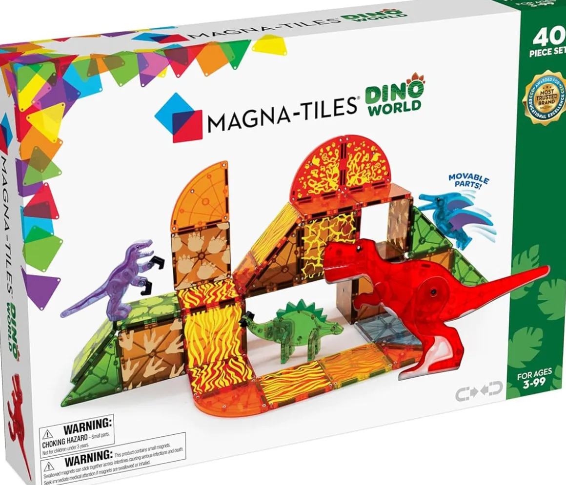 Magna-Tiles Dino World, 40-Piece Set