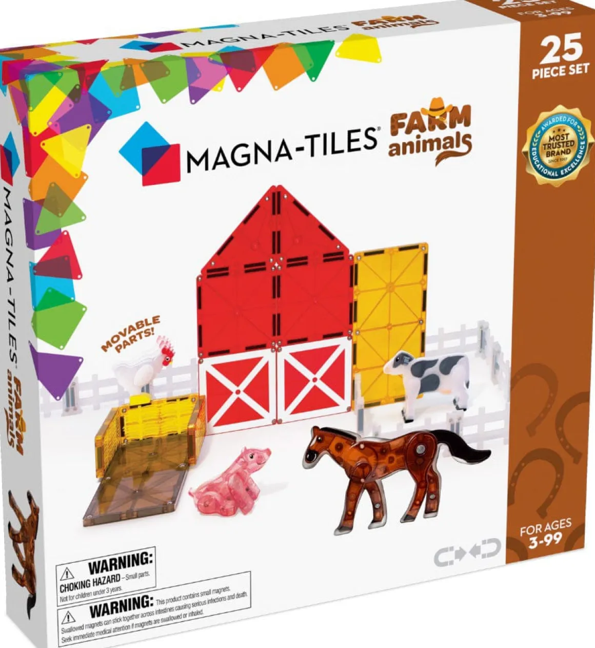 Magna-Tiles Farm Animals, 25-Piece Set