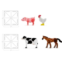 Magna-Tiles Farm Animals, 25-Piece Set