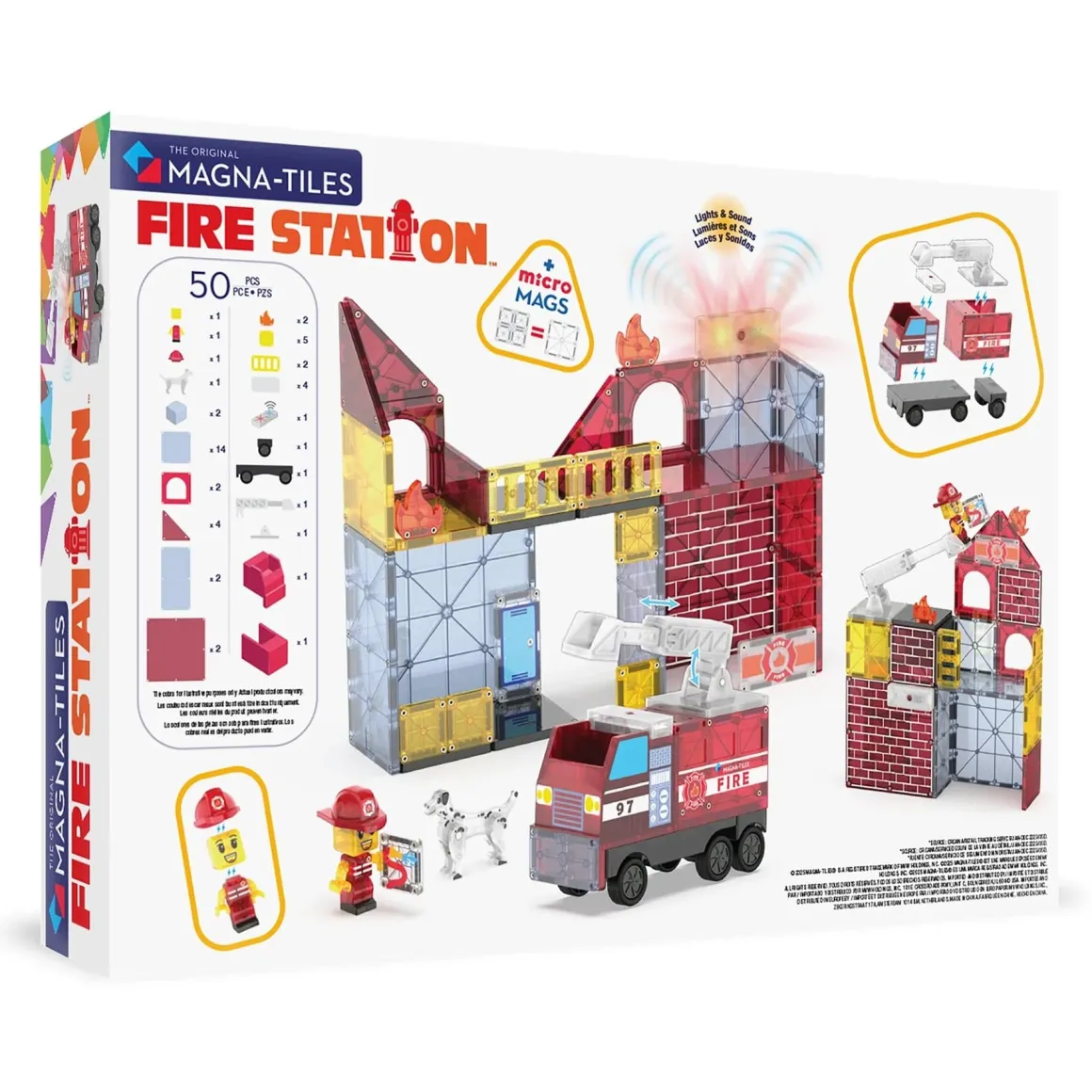 Magna-Tiles Fire Station 50 Piece Set