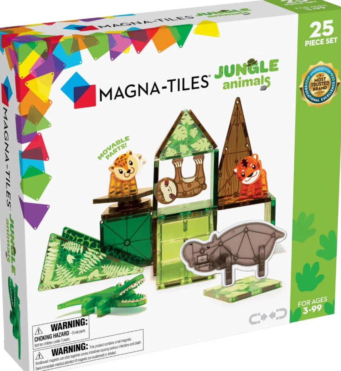 Magna-Tiles Jungle Animals, 25-Piece Set