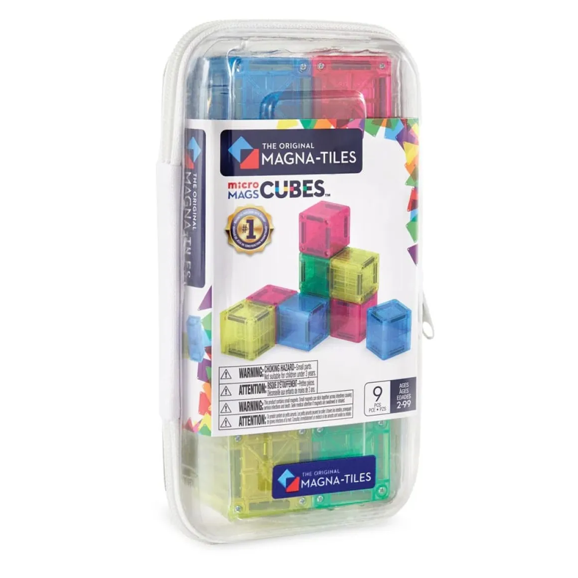 Magna-Tiles microMAGS Cubes 9-Piece Travel Set