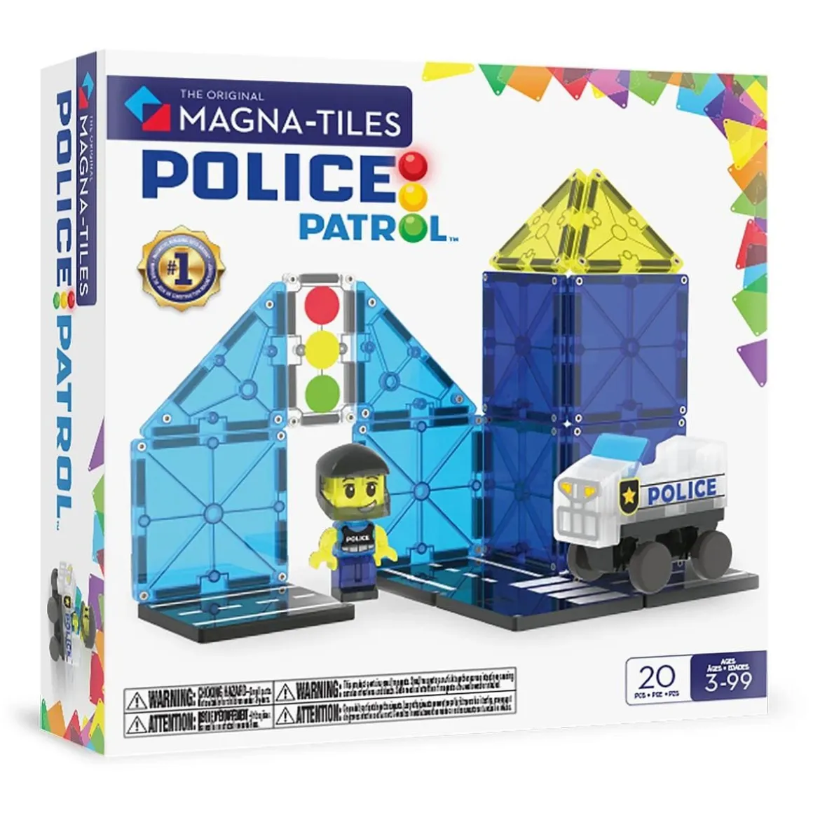 Magna-Tiles Police Patrol, 20 Piece Set