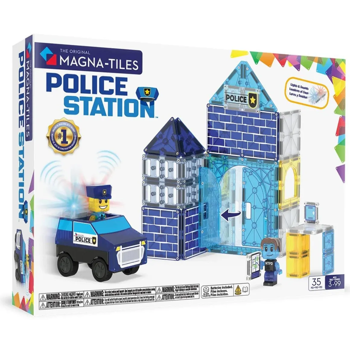 Magna-Tiles Police Station, 35 Piece Set
