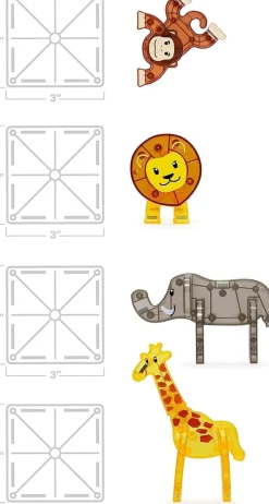 Magna-Tiles Safari Animals, 25-Piece Set
