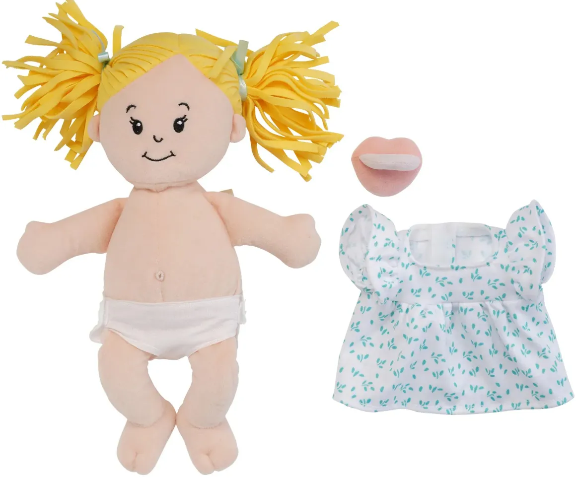 Manhattan Toy Love, Stella Doll Peach with Blonde Pigtails