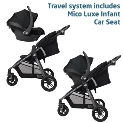Maxi-Cosi Gia XP Luxe 3-Wheel Travel System - Midnight Black