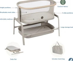 Maxi-Cosi Iora Bedside Bassinet - Classic Oat